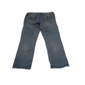 Silver Jeans Womens 29 Blue Denim Elyse Capri Light Wash Distressed 29x22.5‎